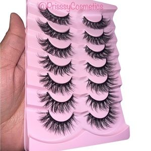 7 pair raw mink lashes, size: 20mm, C curl